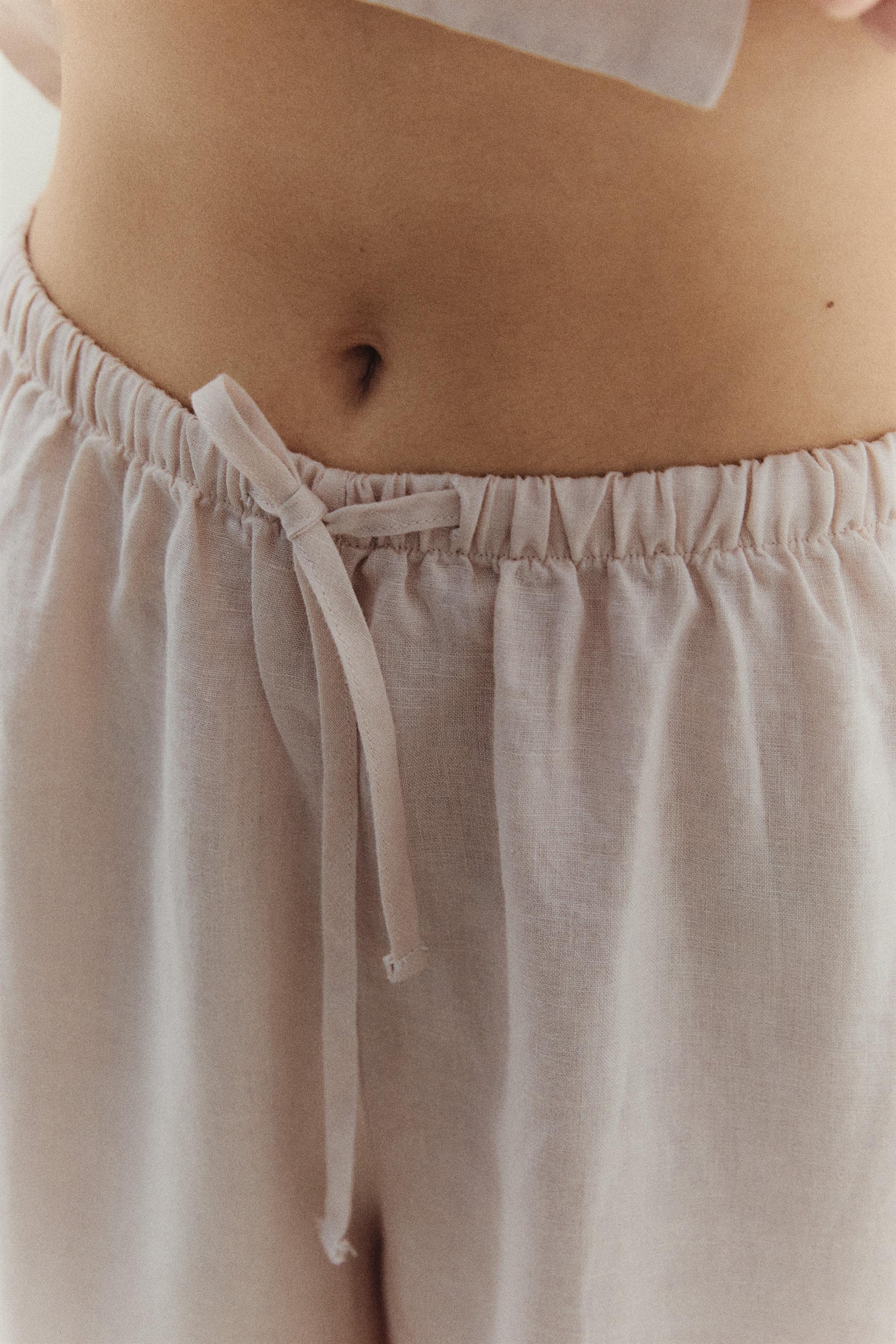 PANTALON LONG EN LIN